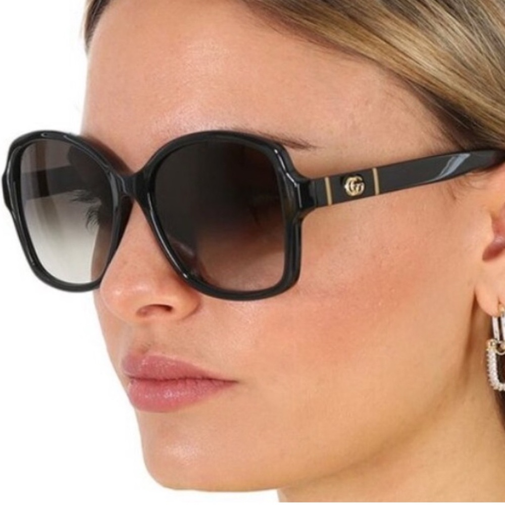 Gucci Black Oversized Square Sunglasses New Condition - Picture 9 of 14